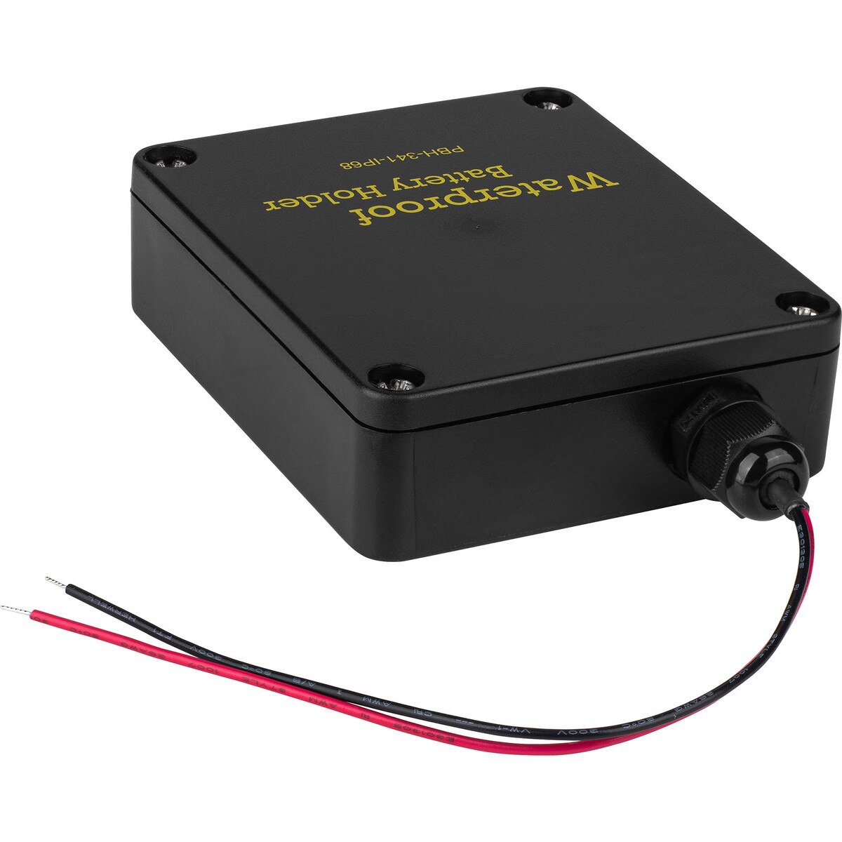 4 x AA IP68 Waterproof Battery Holder with 5" Wire Leads